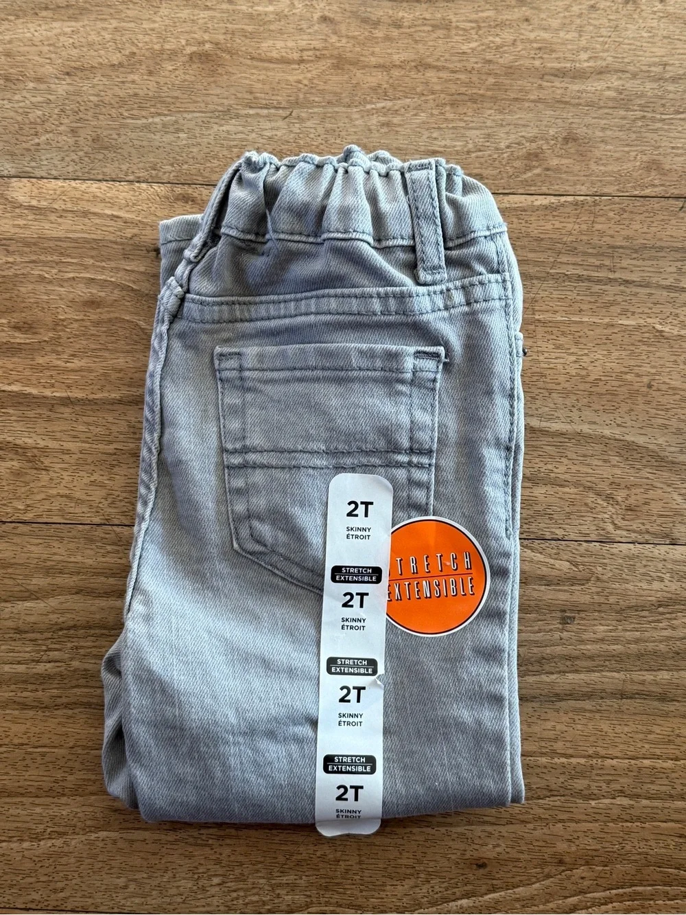 Kids Slim Straight Light Gray Jeans
